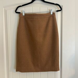 J. Crew Wool Pencil Skirt in Camel Size 2